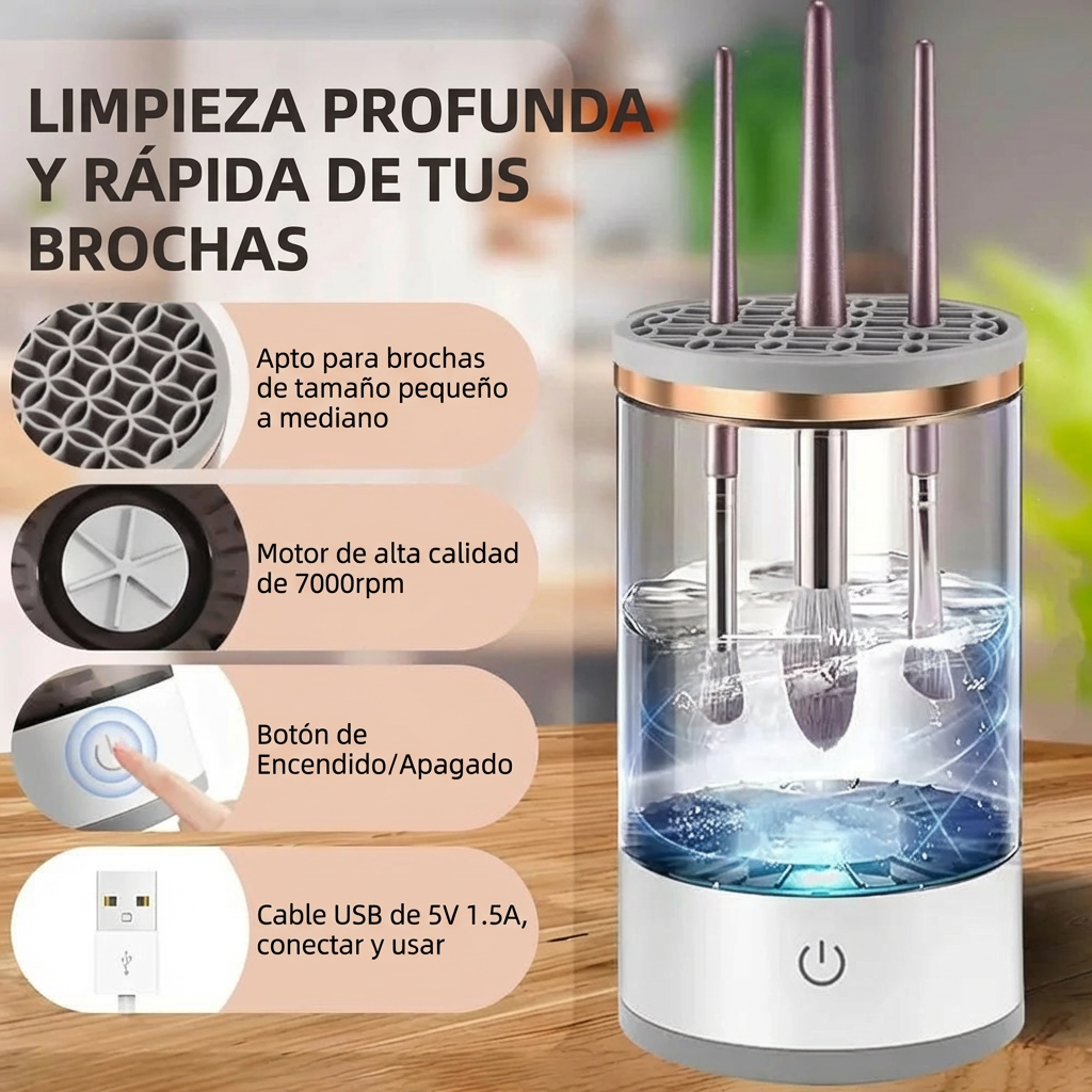 Limpiador Eléctrico de Brochas de Maquillaje