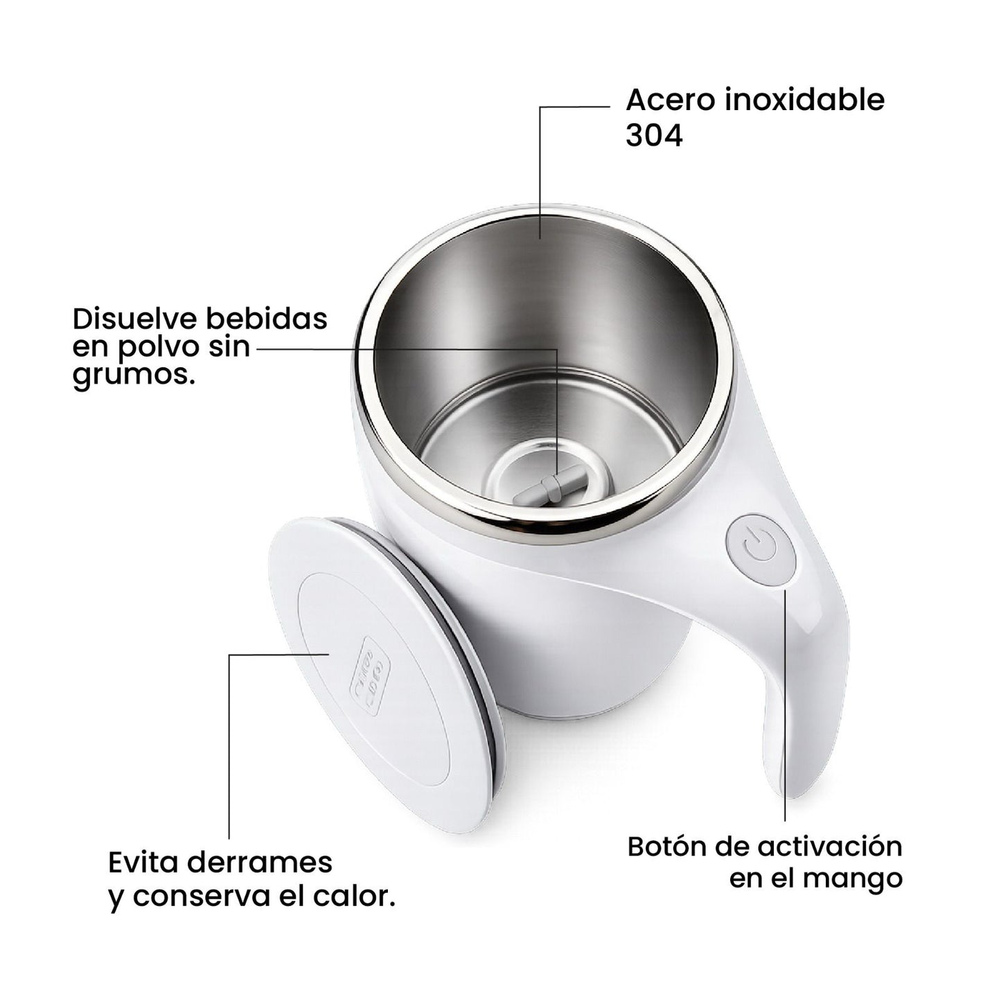 Taza Mug Mezclador Automatico Magnetico
